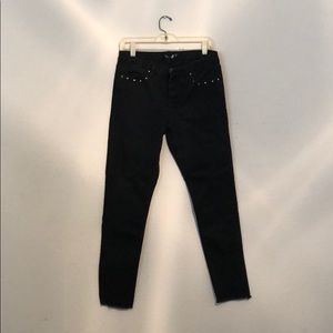Black studded jeans
